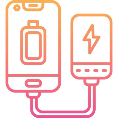 pil simgesi. Web tasarımı için pil vektör simgelerinin basit çizimi