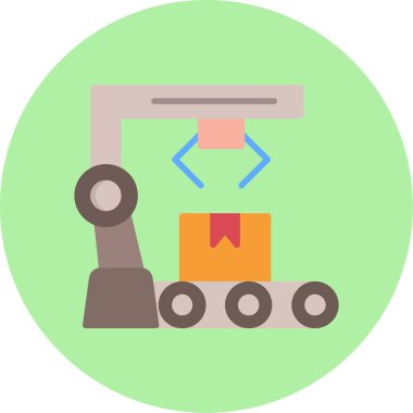 Fabrika simgesi, vektör illüstrasyonu