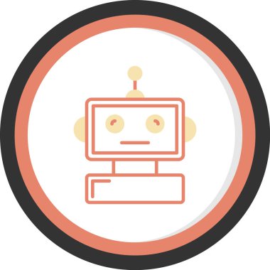 Robot simgesinin vektör illüstrasyonu