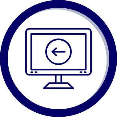 Bilgisayar. Web simgesi basit illüstrasyon