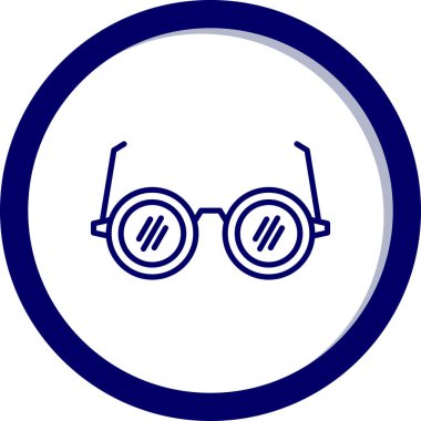 Gözlük. Web simgesi basit illüstrasyon