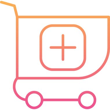 Sepet ekle. Web simgesi vektör illüstrasyonu