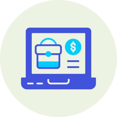 çevrimiçi bankacılık, web simgesi basit vektör illüstrasyonu