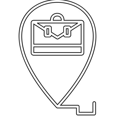 harita işaretleyici simgesi ile konum iğnesi, satır biçimi