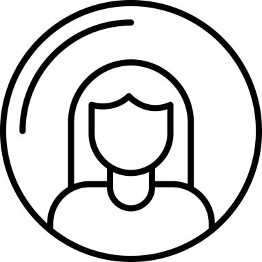 Rozetli bir kadının vektör çizimi