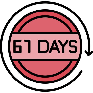 Beyaz arkaplanda 5 gün boyunca izole edilmiş modern simgenin vektör çizimi