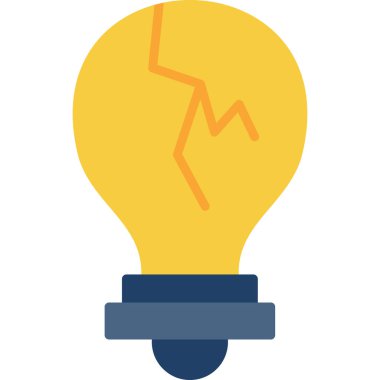 Ampul. Web simgesi basit illüstrasyon