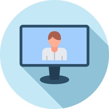 Bilgisayar. Web simgesi basit illüstrasyon