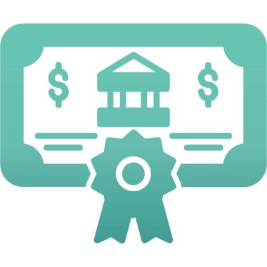 Dolar banka simgesi, düz tasarım illüstrasyon