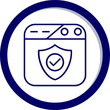 Kalkan. Web simgesi basit illüstrasyon