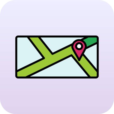 Vektör haritası pimi. gps konum simgesi.