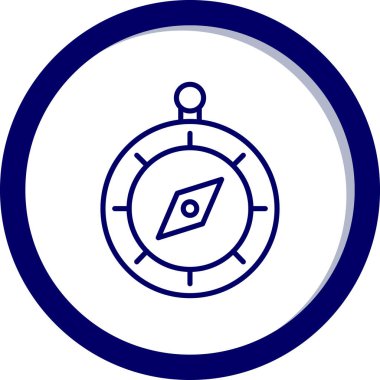 Pusula. Web simgesi basit illüstrasyon