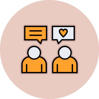 Web simgesi, sohbet baloncuklarının vektör illüstrasyonu