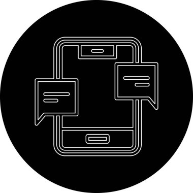 Bir telefon simgesinin vektör illüstrasyonu