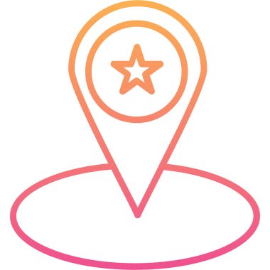 konumu simgesi harita, illüstrasyon vektör