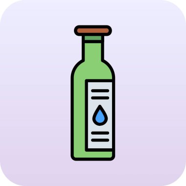 Şişe Doldurulmuş Gradyan Vektör Simgesi Tasarımı