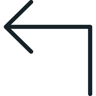 Web tasarımı için sol yön ok simgesi