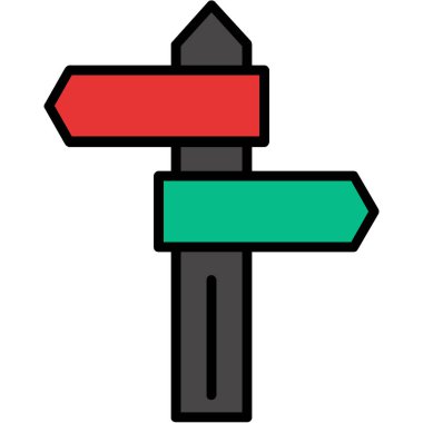 Yönlendirme yolu vektör illüstrasyonu