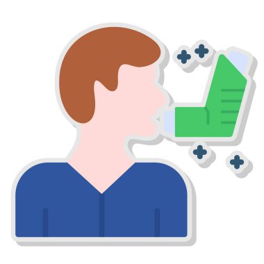 İlaç şişesi vektör illüstrasyon grafik tasarımı olan adam