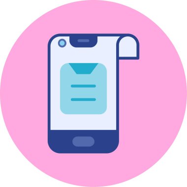 Cep telefonu. Web simgesi basit illüstrasyon