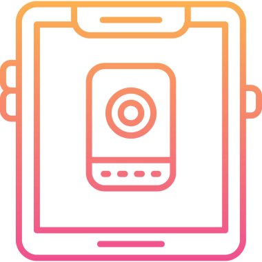 Cep telefonu simgesi, vektör illüstrasyonu