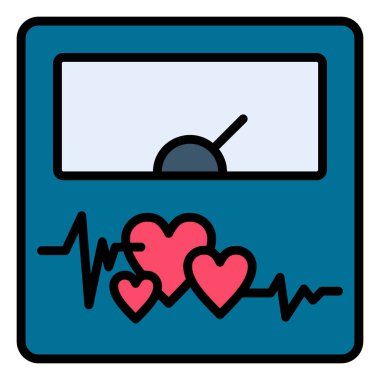 kalp atışı ikonu vektör çizimi