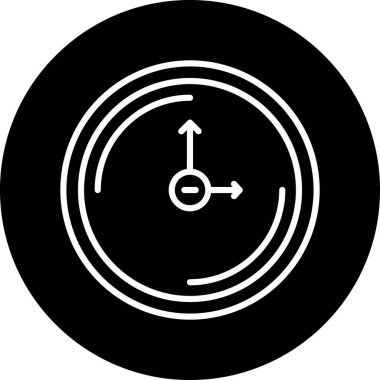 Bir dairenin siyah beyaz simgesinin vektör çizimi