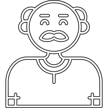 siyah beyaz çizgi film yaşlı adam