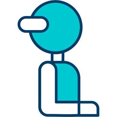 Bir insan simgesinin vektör illüstrasyonu