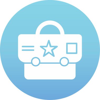 Alışveriş poşeti simgesinin vektör illüstrasyonu