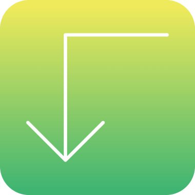 Eşsiz aşağı ok vektör çizgisi simgesi