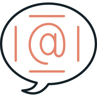 Mesaj var. Web simgesi basit illüstrasyon