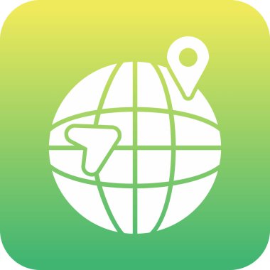 Benzersiz küresel konum vektör simgesi