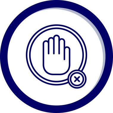 Kes şunu. Web simgesi basit illüstrasyon