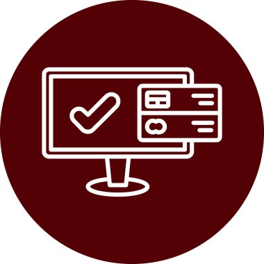 Tamam. Web simgesi basit illüstrasyon