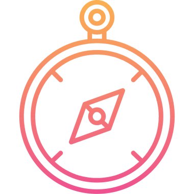 pusula web simgesi, basit pusula çizimi