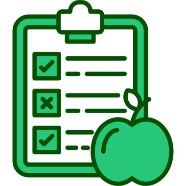 Kontrol listesi simgesi, vektör illüstrasyonu