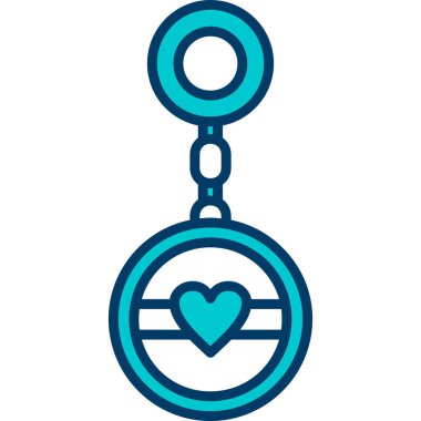 Aşk kalp ikonu vektör çizimi tasarımı