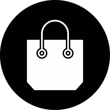 Alışveriş poşeti ikon vektör illüstrasyonu