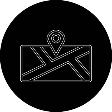 konum haritası simgesi beyaz arkaplanda izole edilmiş modaya uygun düz biçimli