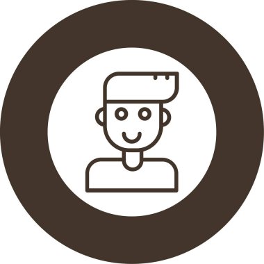 Şapka simgesi olan bir adamın vektör illüstrasyonu