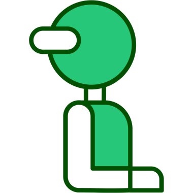 Astronot. Web simgesi basit illüstrasyon