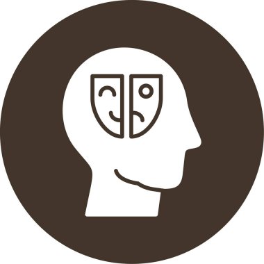 Beyin. Web simgesi basit illüstrasyon