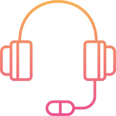 Kulaklık. Web simgesi basit tasarım