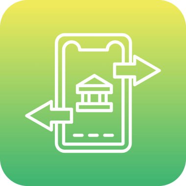 Benzersiz banka vektör çizgisi simgesi