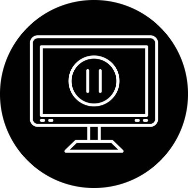 Bilgisayar simgesinin vektör illüstrasyonu