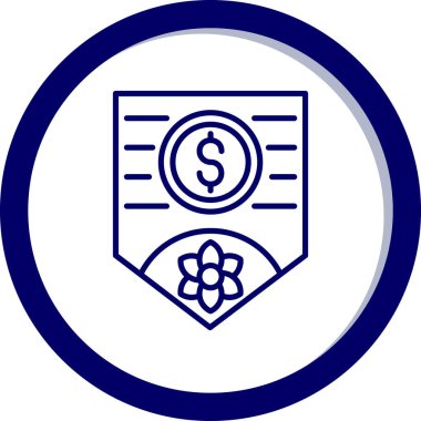 Dolar. Web simgesi basit illüstrasyon