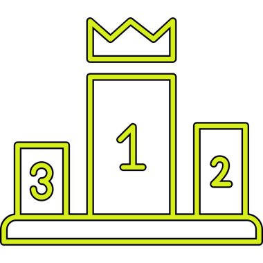 üç altın kaplama simge, çizgi film stili.