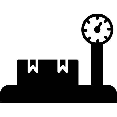 Bir saat simgesinin vektör illüstrasyonu