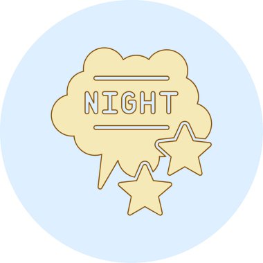 gece yıldızları modaya uygun şekilde izole edilmiş arkaplan simgesi